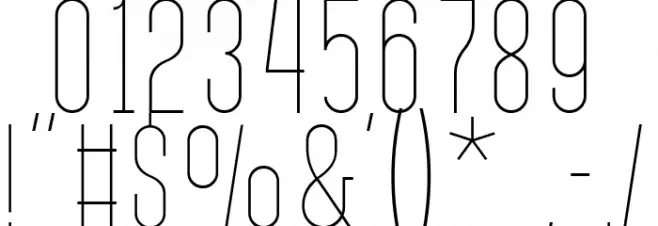 PostScriptum Thin Font OTHER CHARS