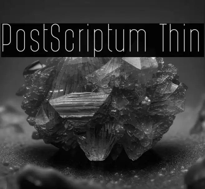 PostScriptum Thin Font examples