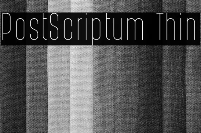 PostScriptum Thin Font examples