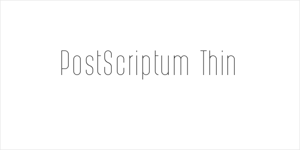 PostScriptum Thin Logo