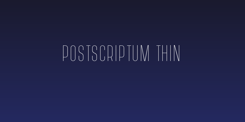 PostScriptum Thin Social Header