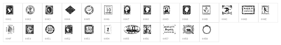 PostageStamps Character Map