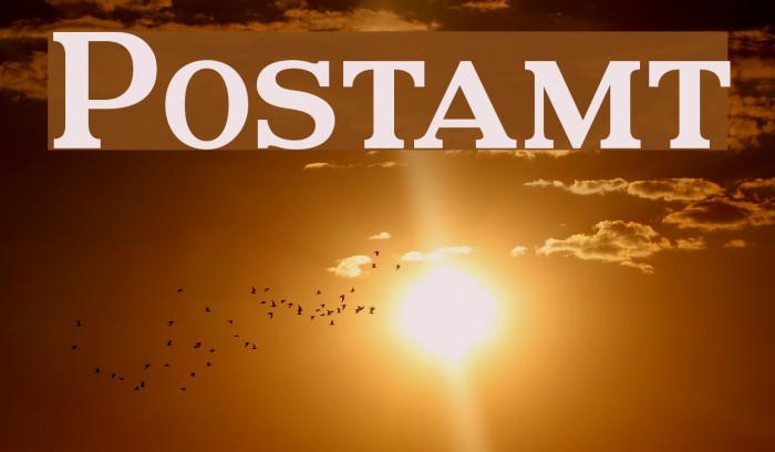 Postamt Font examples