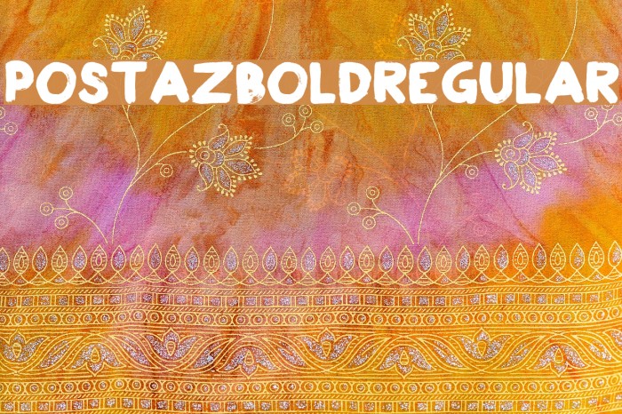 PostazBold-Regular Font examples