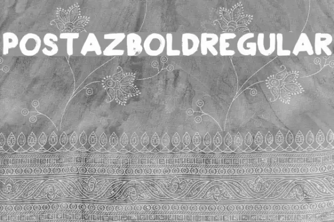 PostazBold-Regular Caratteri examples