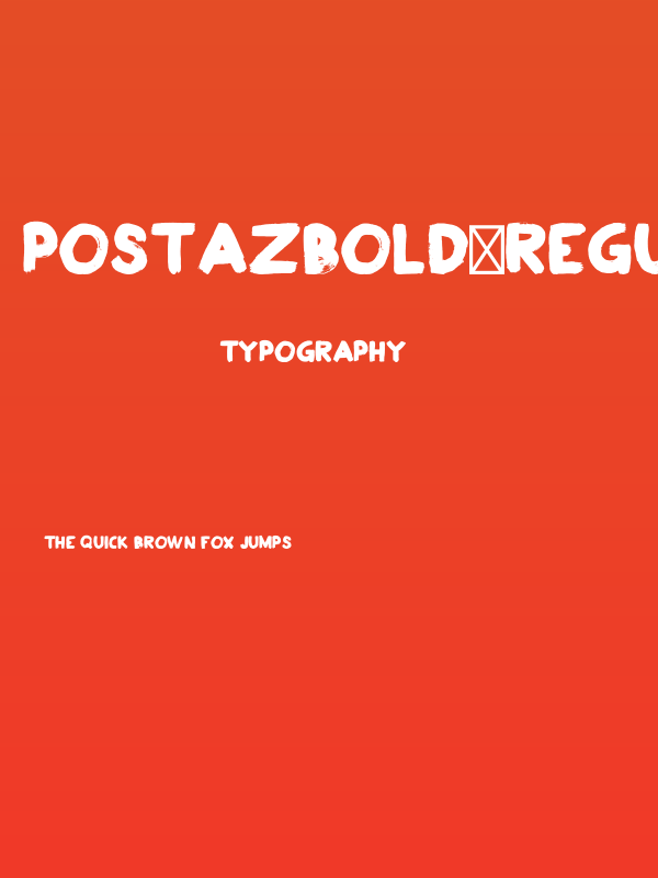 PostazBold-Regular Poster