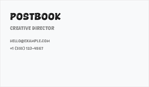 Postbook Business Card