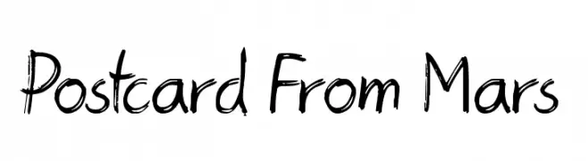 Postcard From Mars  Frei Schriftart Herunterladen