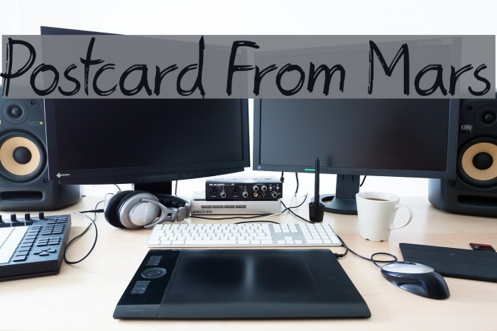 Postcard From Mars Font examples