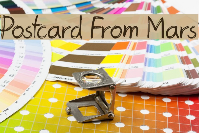 Postcard From Mars Font examples