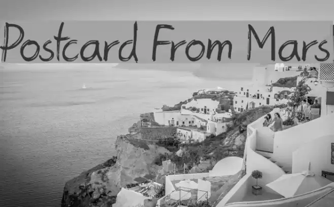 Postcard From Mars Font examples