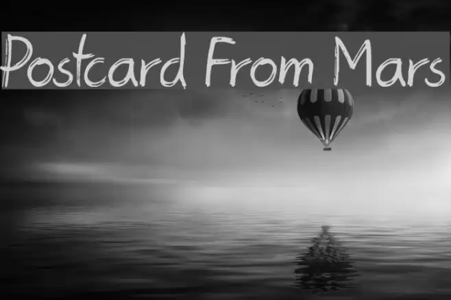 Postcard From Mars Font examples