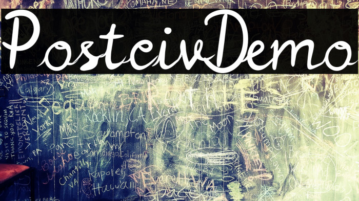 Postciv-Demo Font examples