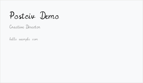 Postciv-Demo Business Card