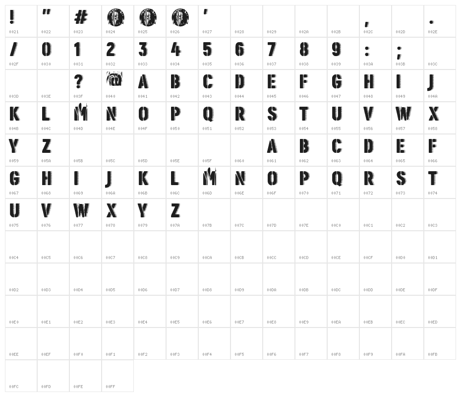 Poster Army Character Map