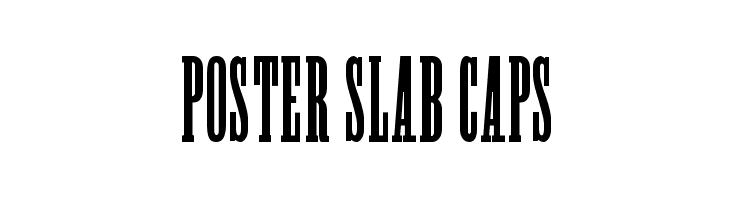 Poster Slab Caps  フリーフォントのダウンロード