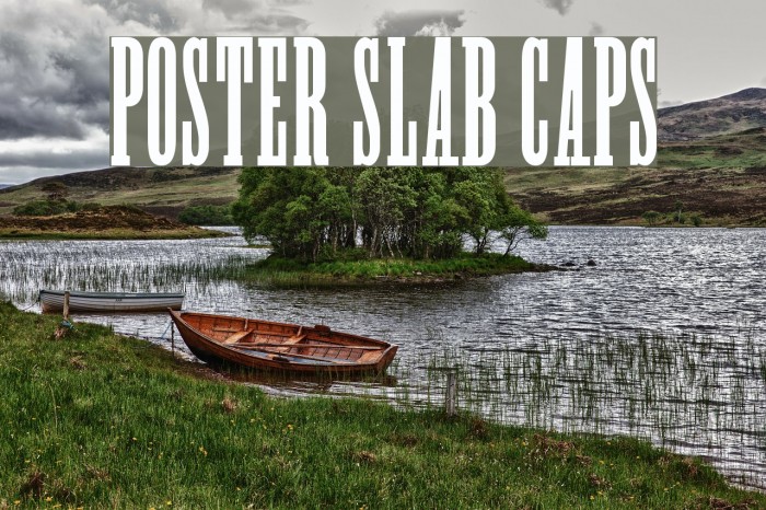 Poster Slab Caps Font examples