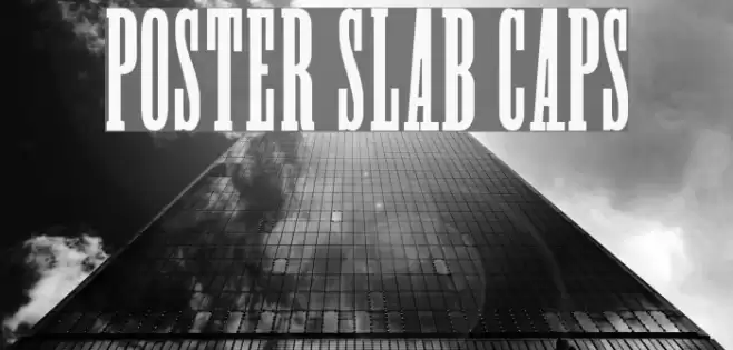 Poster Slab Caps Font examples
