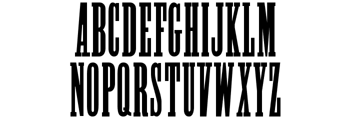 Poster Slab Caps Font LOWERCASE