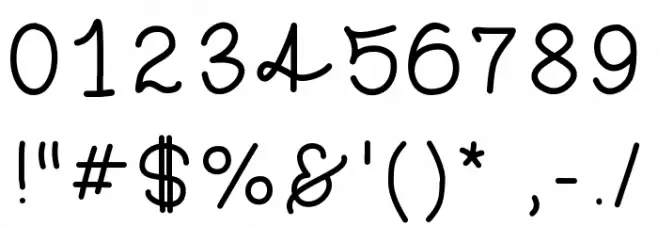 PosterChild Font OTHER CHARS