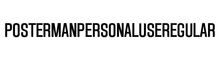Posterman PERSONAL USE Regular  フリーフォントのダウンロード