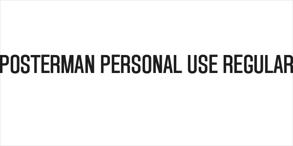 Posterman PERSONAL USE Regular Logo