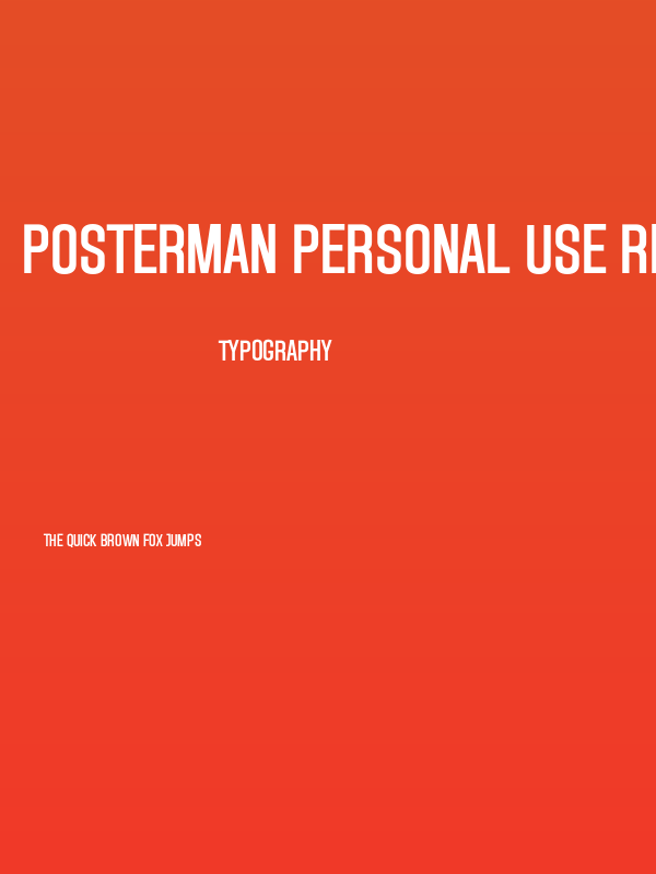 Posterman PERSONAL USE Regular Poster
