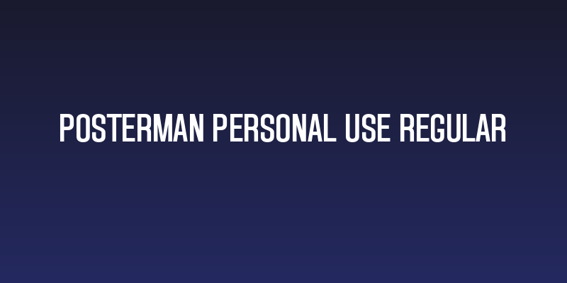 Posterman PERSONAL USE Regular Social Header