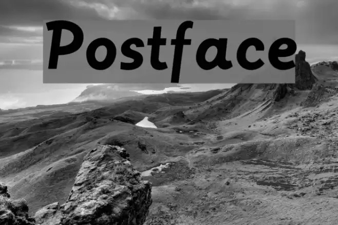 Postface Font examples