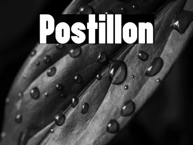 Postillon Font examples