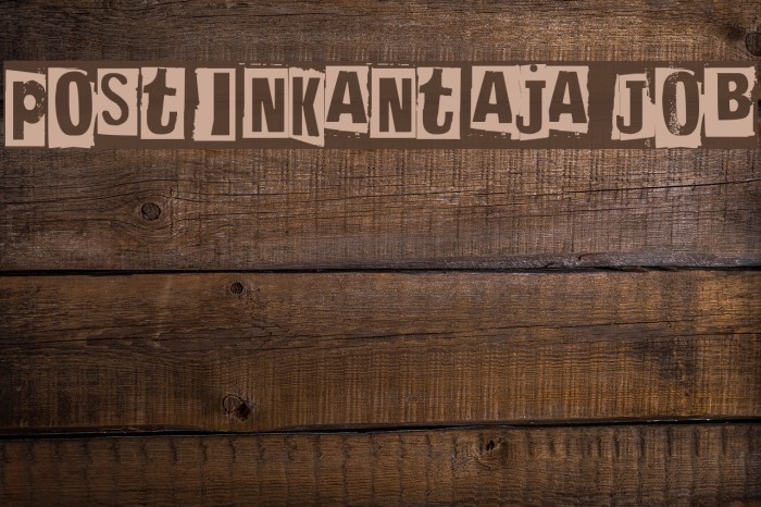 Postinkantaja Job Font examples