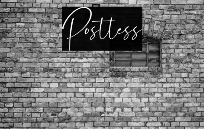 Postless Font examples