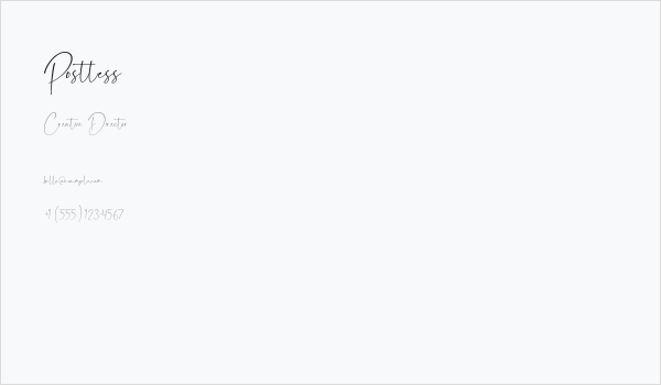 Postless Business Card