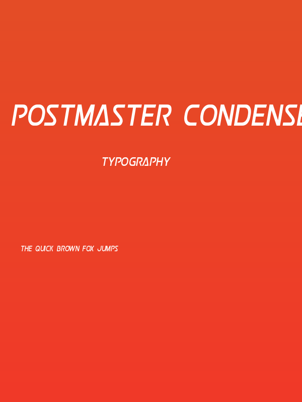 Postmaster Condensed Poster