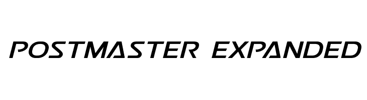 Postmaster Expanded Font