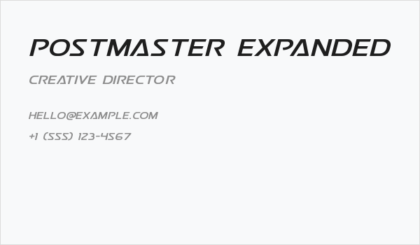 Postmaster Expanded Business Card
