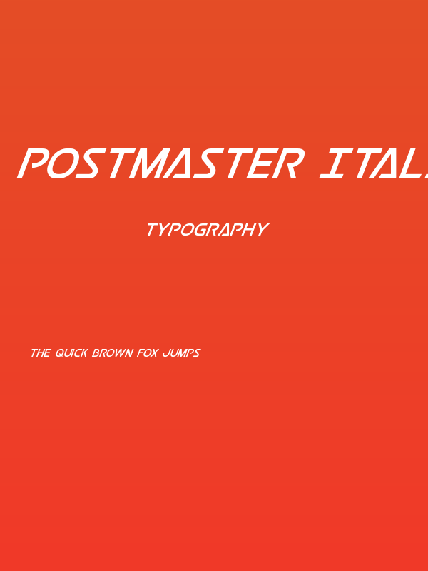 Postmaster Italic Poster