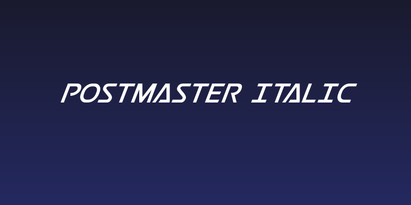 Postmaster Italic Social Header