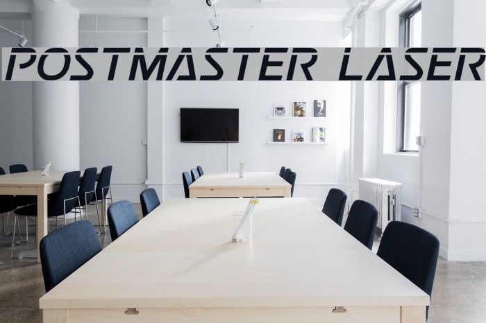 Postmaster Laser Font examples