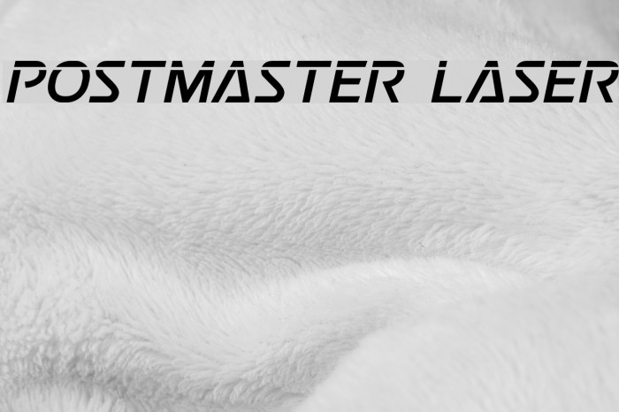 Postmaster Laser Font examples
