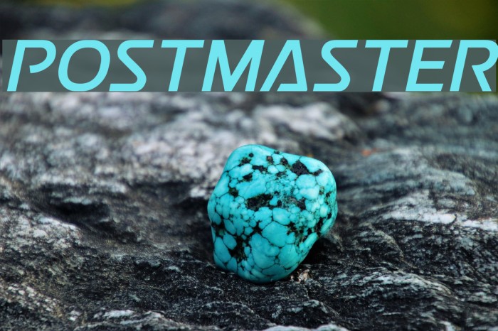 Postmaster Font examples