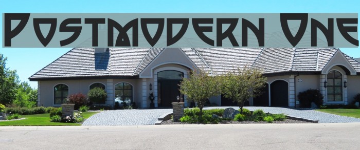 Postmodern One Font examples