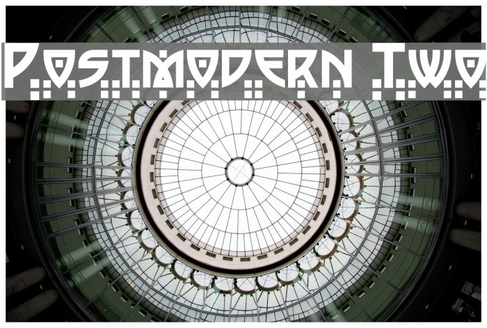 Postmodern Two Font examples