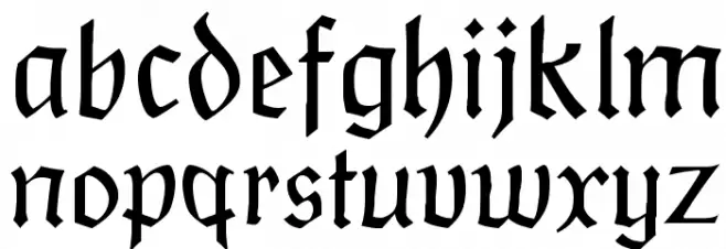 PostmoderneFraktur 字体 小写