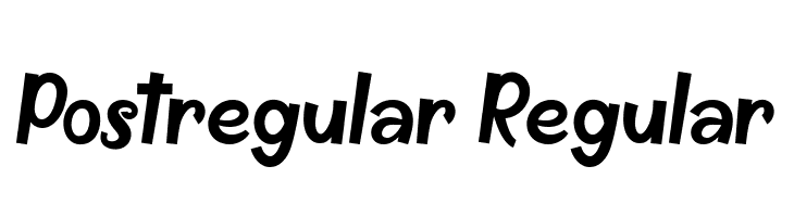 Postregular Regular  Fuentes Gratis Descargar
