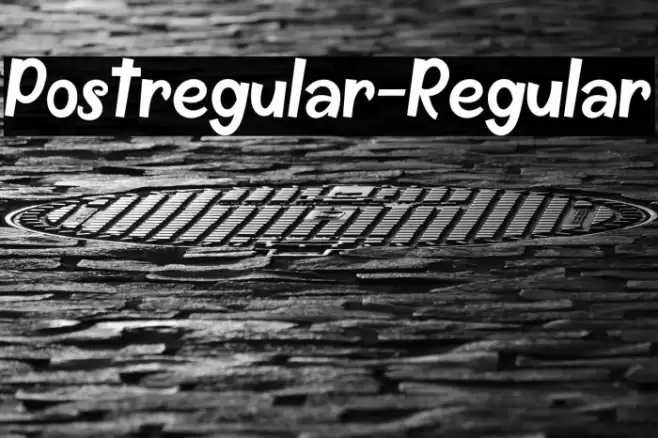 Postregular-Regular Font examples