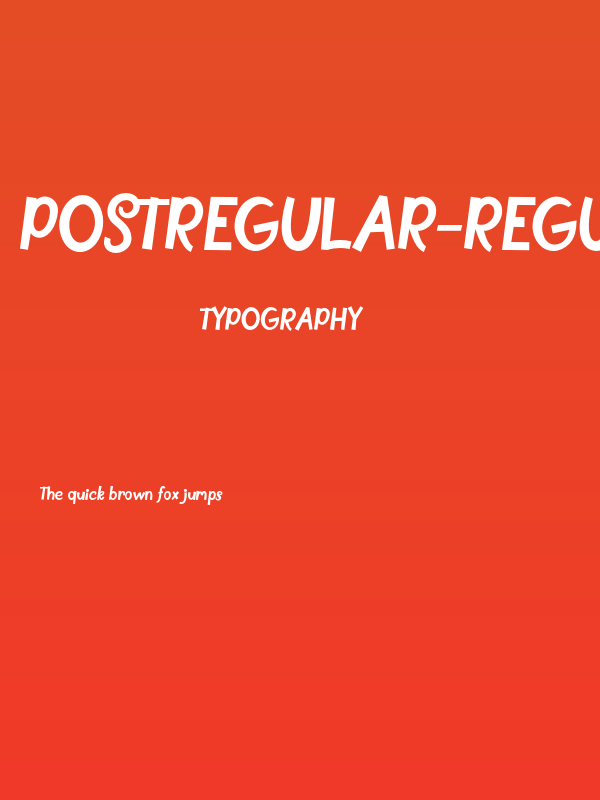 Postregular-Regular Poster