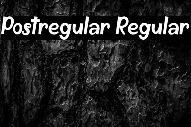 Postregular Regular Font examples
