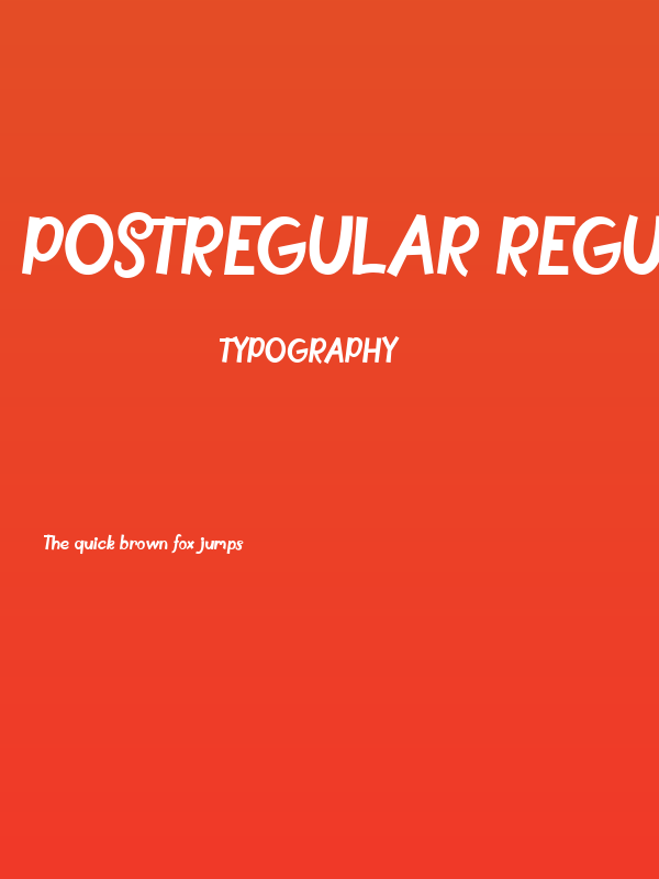 Postregular Regular Poster
