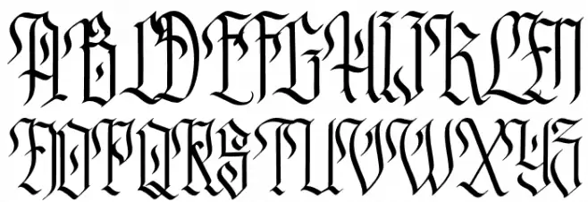 Posyden-Regular Caratteri MAIUSCOLE
